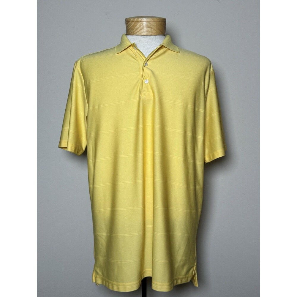 Mens Jack Nicklaus Short Sleeve Yellow Polo with Golden Bear Size Medium MD M